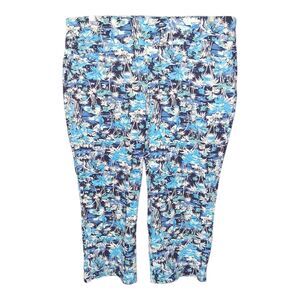 Christopher & Banks Women's Crop Signature Slimming  Pants Palm Tree Size 14